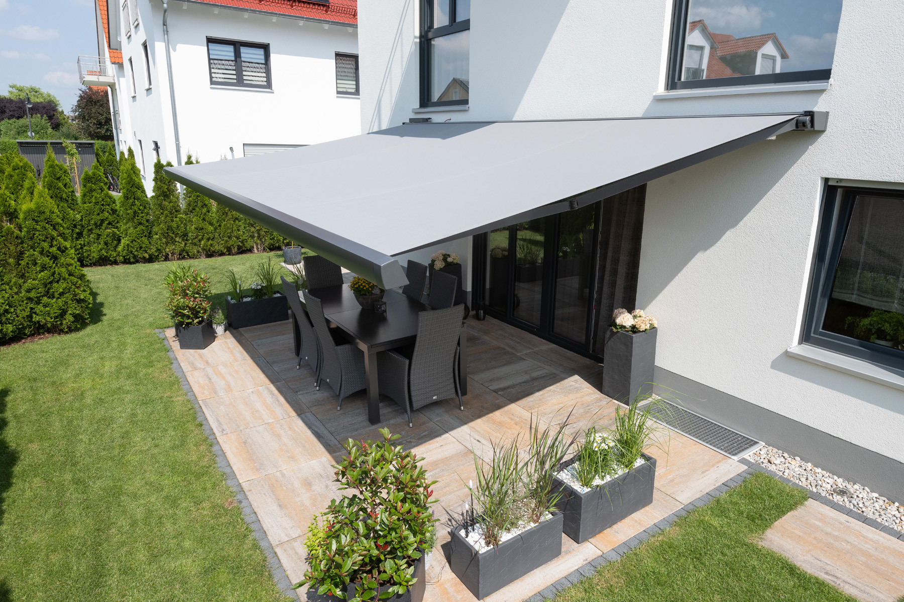 VALETTA Markisenaktion Funny Summer, LUNA Kassettenmarkise, Terrasse